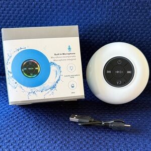 Bluetooth Speaker w/ Built-in Microphone  and Splash proof - Suction Cup on back